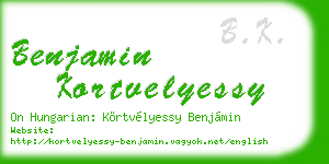 benjamin kortvelyessy business card